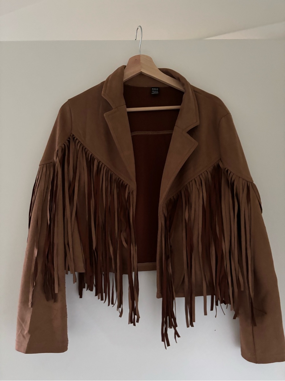 Fringe Suede Jacket - Brown - Unbranded